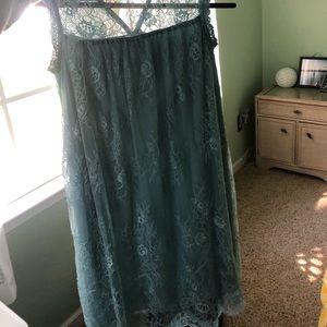 Blue/green -lace dress